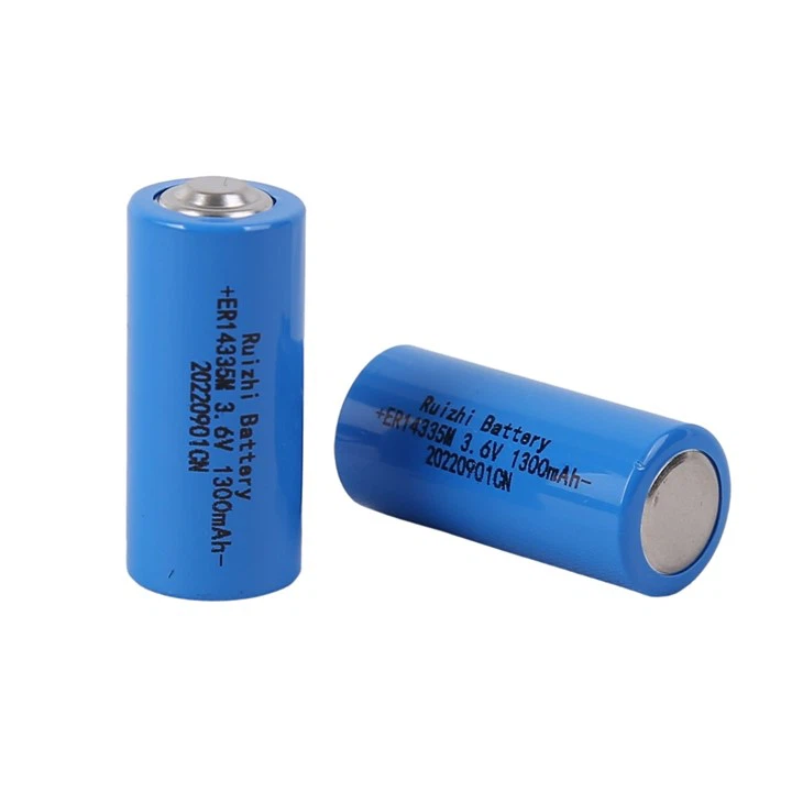High Quality Primary 2/3AA 3.6V 1300mAh Li-SOCI2 Battery ER14335M For Electronic Security Systems