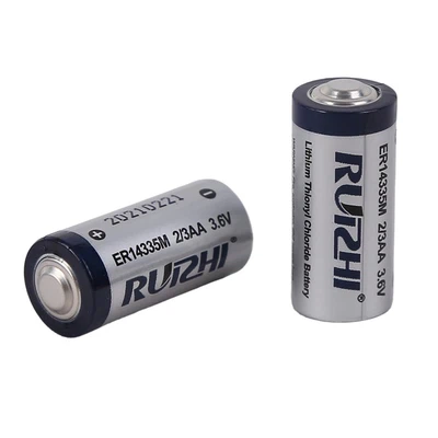 High Quality Primary 2/3AA 3.6V 1300mAh Li-SOCI2 Battery ER14335M For Electronic Security Systems High Quality Primary 2/3AA 3.6V 1300mAh Li-SOCI2 Battery ER14335M For Electronic Security Systems