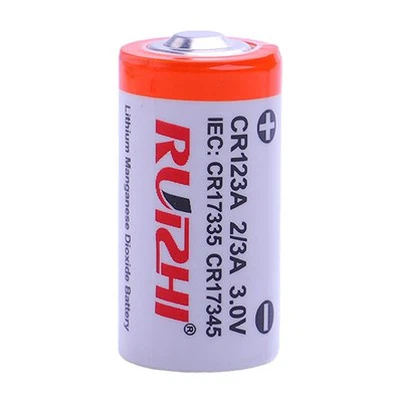 Non-rechargeable 2/3A CR123A 3V 1500mAh Li-MnO2 Lithium Primary Battery For Laser Flashlight